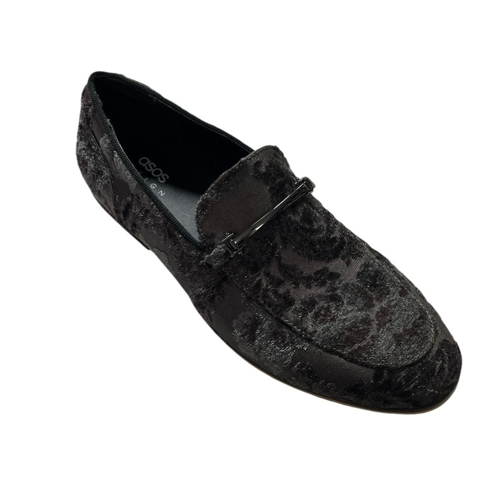 ASOS Textured Black Loafers for Men